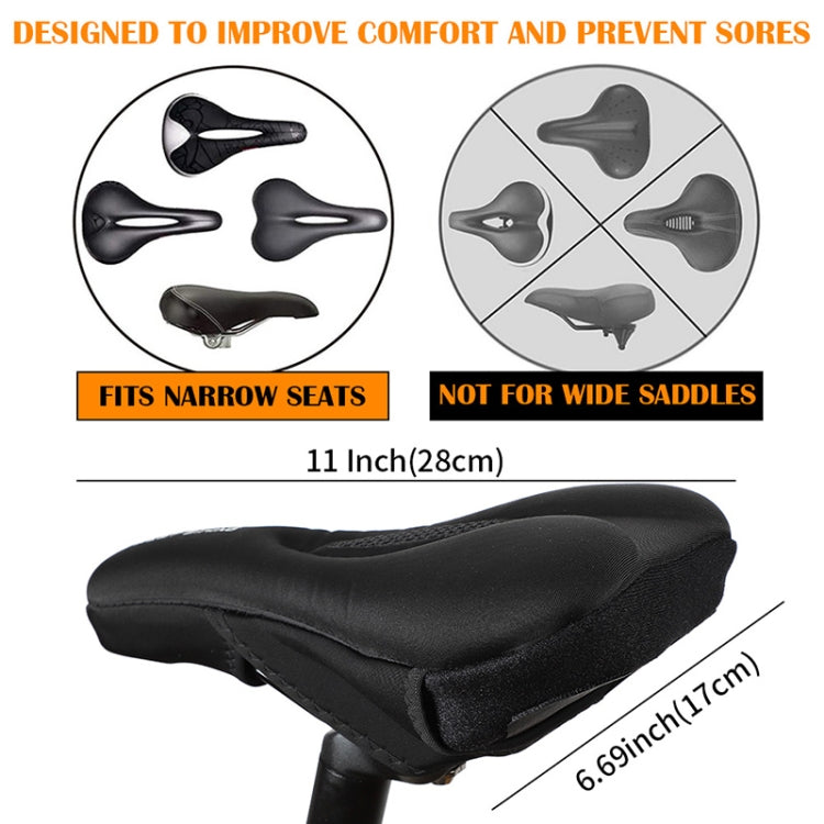 WEST BIKING Bike Cushion Cover Thick Silicone Quick Release Seat Cushion(Black) - Bicycle Saddle by WEST BIKING | Online Shopping South Africa | PMc TechLife | Buy Now Pay Later Mobicred
