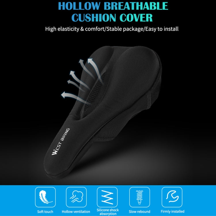 WEST BIKING Bike Cushion Cover Thick Silicone Quick Release Seat Cushion(Black) - Bicycle Saddle by WEST BIKING | Online Shopping South Africa | PMc TechLife | Buy Now Pay Later Mobicred