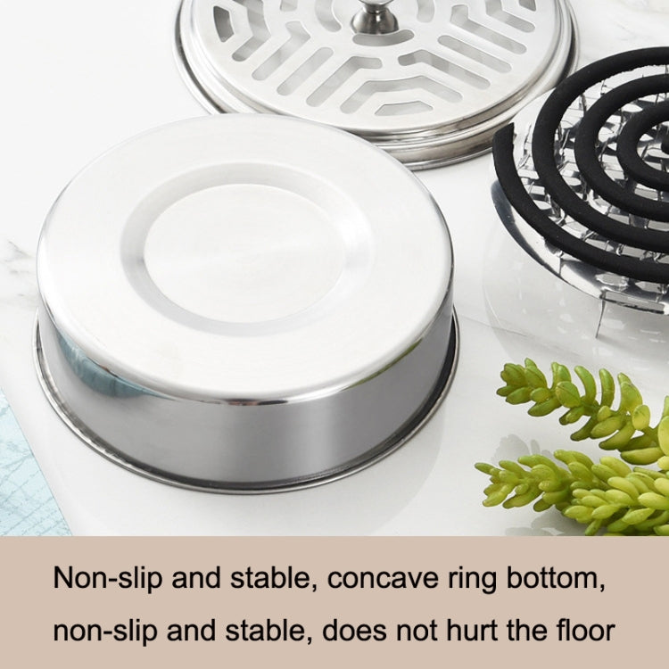 Stainless Steel Mosquito Incense Tray Holder Household Fireproof Mosquito Incense Box With Cover(As Show) - Mosquito Coil Tray by PMC TechLife | Online Shopping South Africa | PMC TechLife