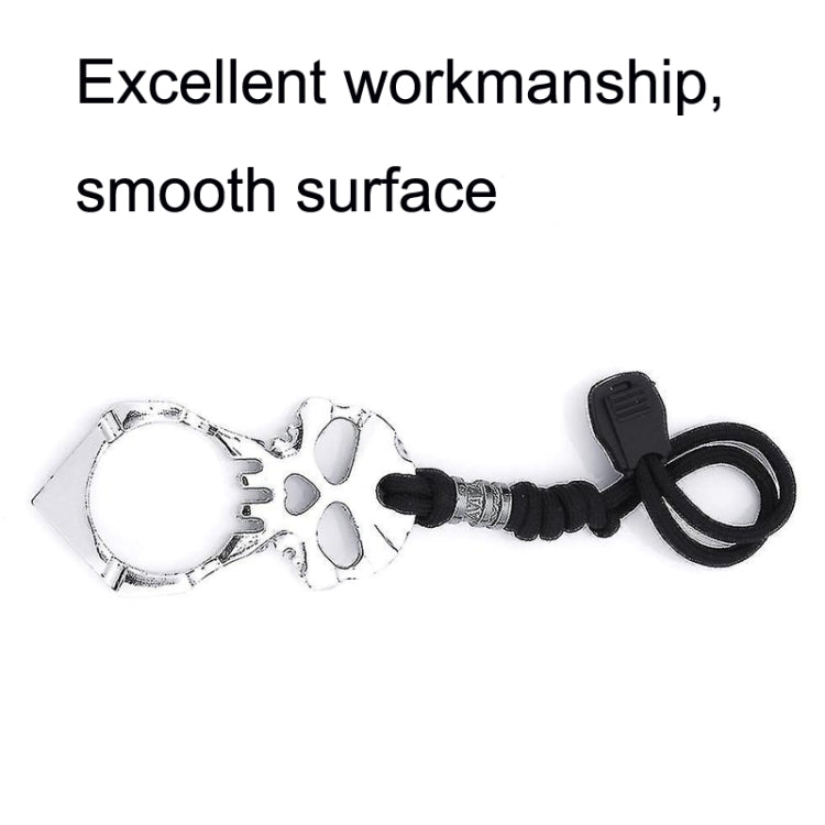 Rose Thorn Single Finger Buckle Self-defense Broken Window Keychain(Silver) - Key Rings by PMC TechLife | Online Shopping South Africa | PMC TechLife
