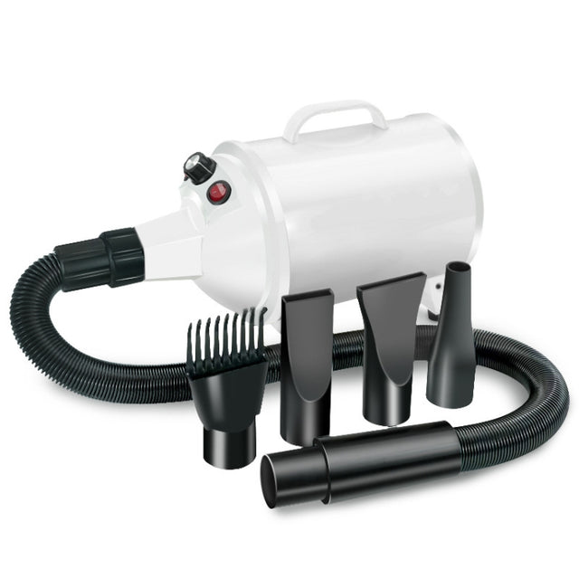 2100W Dog Dryer Stepless Speed Pet Hair Blaster Pet Water Blower 220V UK Plug(Pure White)