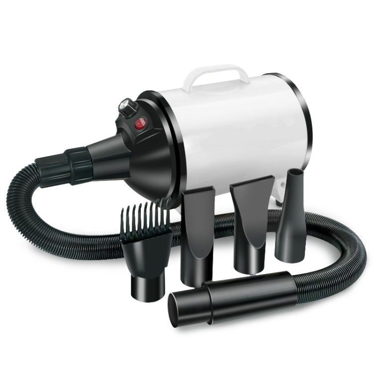 2100W Dog Dryer Stepless Speed Pet Hair Blaster Pet Water Blower 220V EU Plug(Black and White) - free shipping - PMC TechLife - Order now!