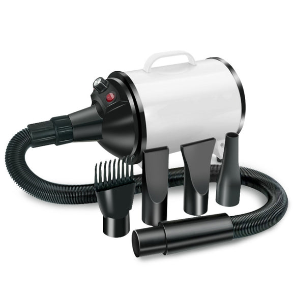 2100W Dog Dryer Stepless Speed Pet Hair Blaster Pet Water Blower 220V AU Plug(Black and White)