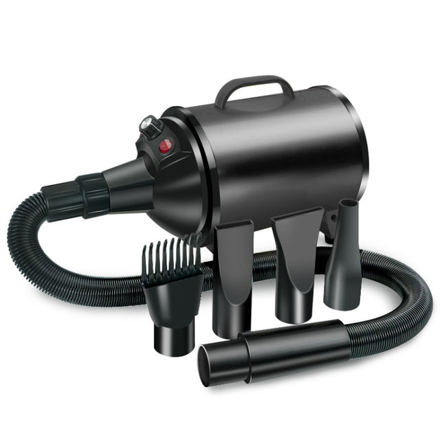 2100W Dog Dryer Stepless Speed Pet Hair Blaster Pet Water Blower 220V AU Plug(Pure Black)