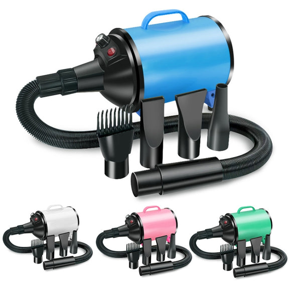 2100W Dog Dryer Stepless Speed Pet Hair Blaster Pet Water Blower 110V US Plug(Pink)