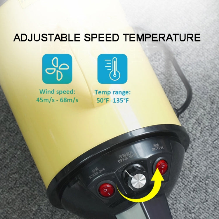 2100W Dog Dryer Stepless Speed Pet Hair Blaster Pet Water Blower 110V US Plug(Black and Yellow) - Blower & Drying by PMC TechLife | Online Shopping South Africa | PMC TechLife | Buy Now Pay Later Mobicred