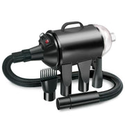 2100W Dog Dryer Stepless Speed Pet Hair Blaster With Vacuum Cleaner 220V UK Plug(Pure Black)