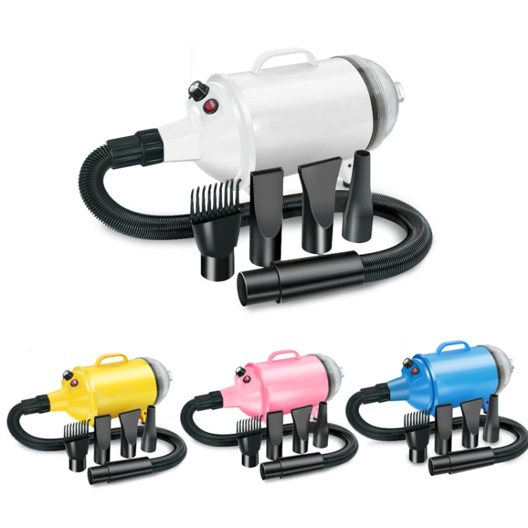 2100W Dog Dryer Stepless Speed Pet Hair Blaster With Vacuum Cleaner 220V UK Plug(Black Blue)