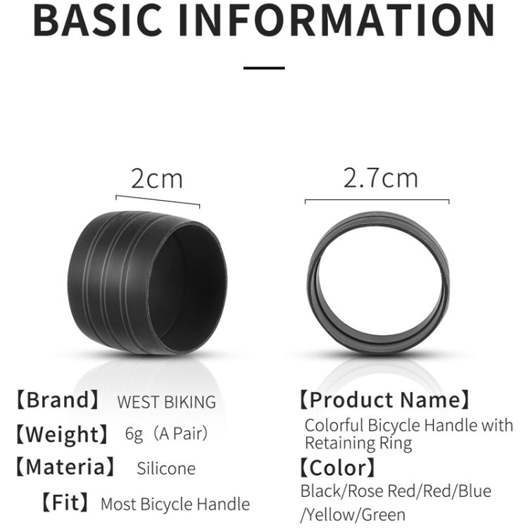 WEST BIKING 2pairs Road Bike Handlebar With Retaining Ring Brake Cable Protector(Yellow) - Decorative Accessories by WEST BIKING | Online Shopping South Africa | PMC TechLife | Buy Now Pay Later Mobicred