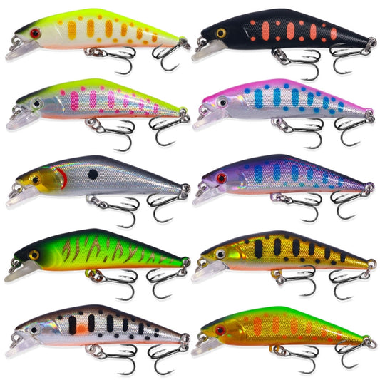 HENGJIA 5.7cm 3.4g Microbe Road Lures Slow Sinking Minnow Fake Bait, Color: 10 Colors Bagged - free shipping - PMC Jewellery - Order now!
