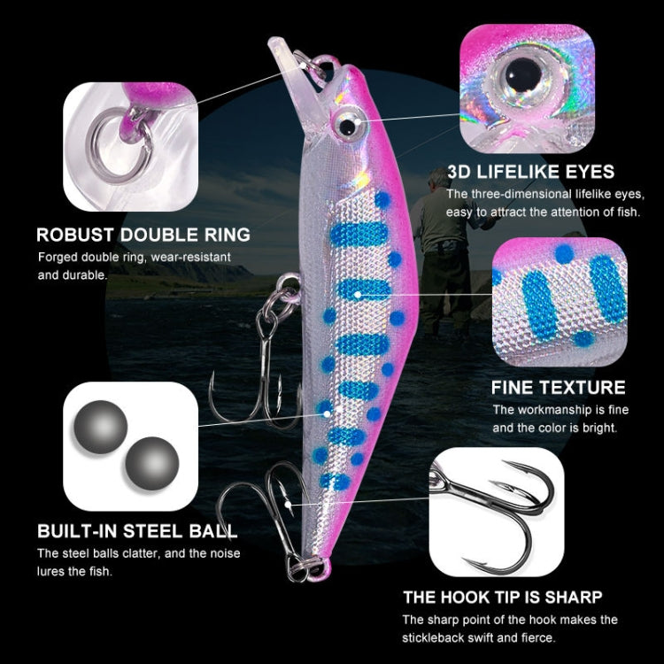HENGJIA 5.7cm 3.4g Microbe Road Lures Slow Sinking Minnow Fake Bait, Color: 10 Colors Bagged - free shipping - PMC TechLife - Order now!