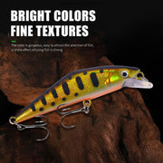 HENGJIA 5.7cm 3.4g Microbe Road Lures Slow Sinking Minnow Fake Bait, Color: 10 Colors Bagged
