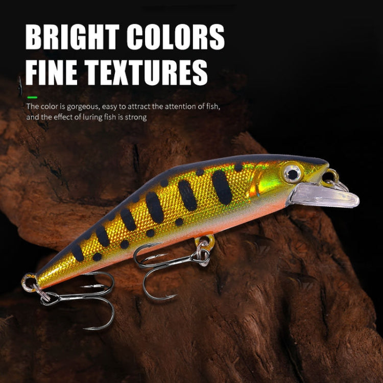 HENGJIA 5.7cm 3.4g Microbe Road Lures Slow Sinking Minnow Fake Bait, Color: 10 Colors Bagged