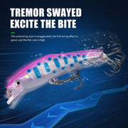 HENGJIA 5.7cm 3.4g Microbe Road Lures Slow Sinking Minnow Fake Bait, Color: 10 Colors Bagged