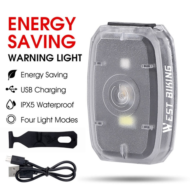 WEST BIKING Mini Bicycle Two-color Tail Light Riding Night Warning Light(Black) - free shipping - PMC Jewellery - Order now!