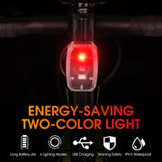 WEST BIKING Mini Bicycle Two-color Tail Light Riding Night Warning Light(Black)