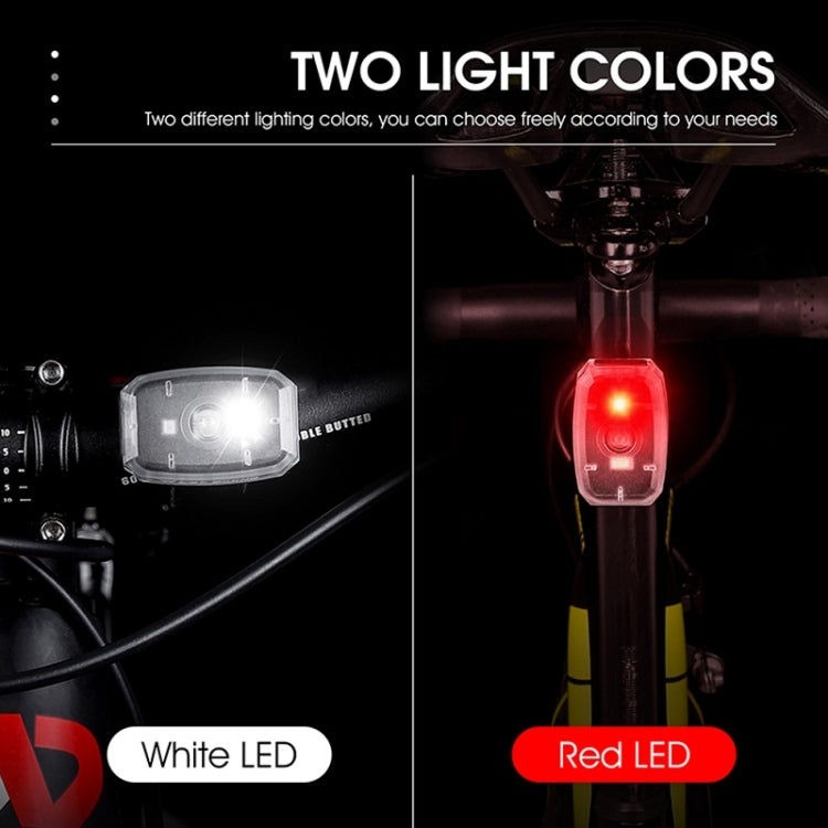 WEST BIKING Mini Bicycle Two-color Tail Light Riding Night Warning Light(Black) - free shipping - PMC Jewellery - Order now!