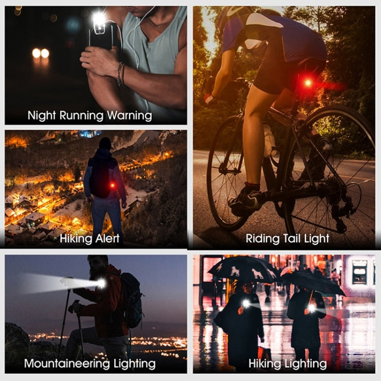 WEST BIKING Mini Bicycle Two-color Tail Light Riding Night Warning Light(Black) - free shipping - PMC Jewellery - Order now!