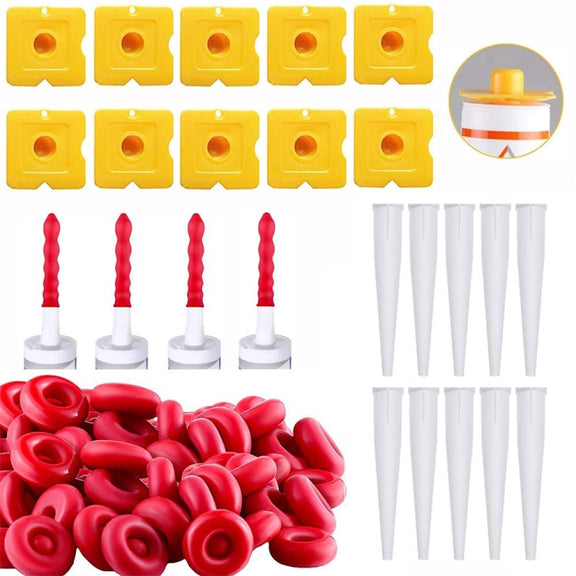 50pcs Glass Glue Nozzle Sealing Cap Leak-proof Sleeve Glass Glue Nozzle Protective Sleeve