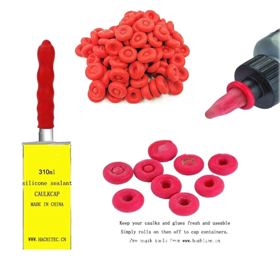 10pcs Glass Glue Nozzle Sealing Cap Leak-proof Sleeve Glass Glue Nozzle Protective Sleeve
