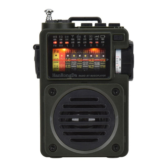 HanRongda HRD-700 Full Band Bluetooth MP3 Play Radio Station Memory Mechanical Tuning Radio(Green) - free shipping - PMC Jewellery - Order now!