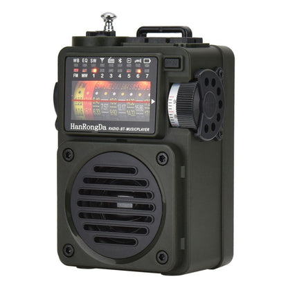 HanRongda HRD-700 Full Band Bluetooth MP3 Play Radio Station Memory Mechanical Tuning Radio(Green) - free shipping - PMC Jewellery - Order now!