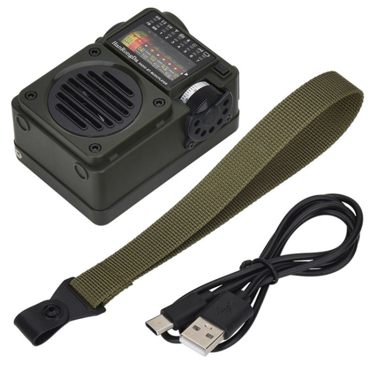 HanRongda HRD-700 Full Band Bluetooth MP3 Play Radio Station Memory Mechanical Tuning Radio(Green) - free shipping - PMC Jewellery - Order now!