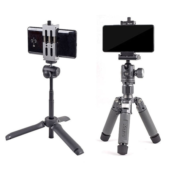 XILETU XJ-8 Aluminum Alloy Camera Head Tripod Mobile Phone Clip(Red)