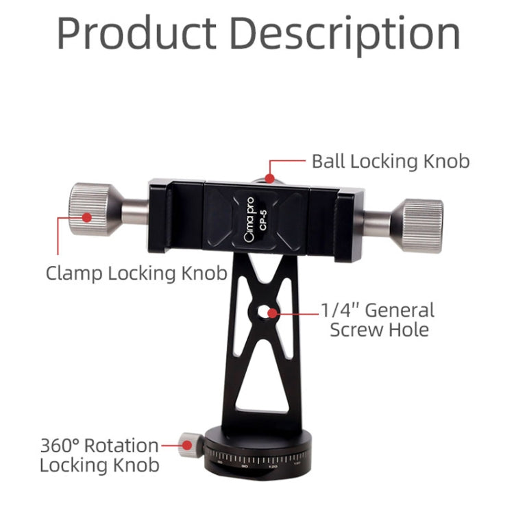 Cimapro Rotating Mobile Phone Clip Live Tripod Photography Stand(CP-5) - free shipping - PMC Jewellery - Order now!