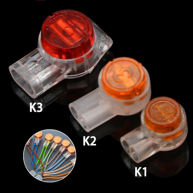 K2 100pcs /Pack Network Cable Telephone Line Connector Moisture-Proof Waterproof Wiring Terminals - Lan Cable and Tools by PMC TechLife | Online Shopping South Africa | PMC TechLife
