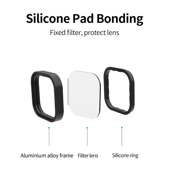 For GoPro Hero11 Black / HERO10 Black / HERO9 Black TELESIN Lens Filter, Spec:  ND8/16/32