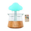 CH06 300ml Rain Humidifier Mushroom Cloud Colorful Night Lamp Aromatherapy Machine, Style: With Remote Controller(Light Wood Grain) - free shipping - PMC TechLife - Order now!