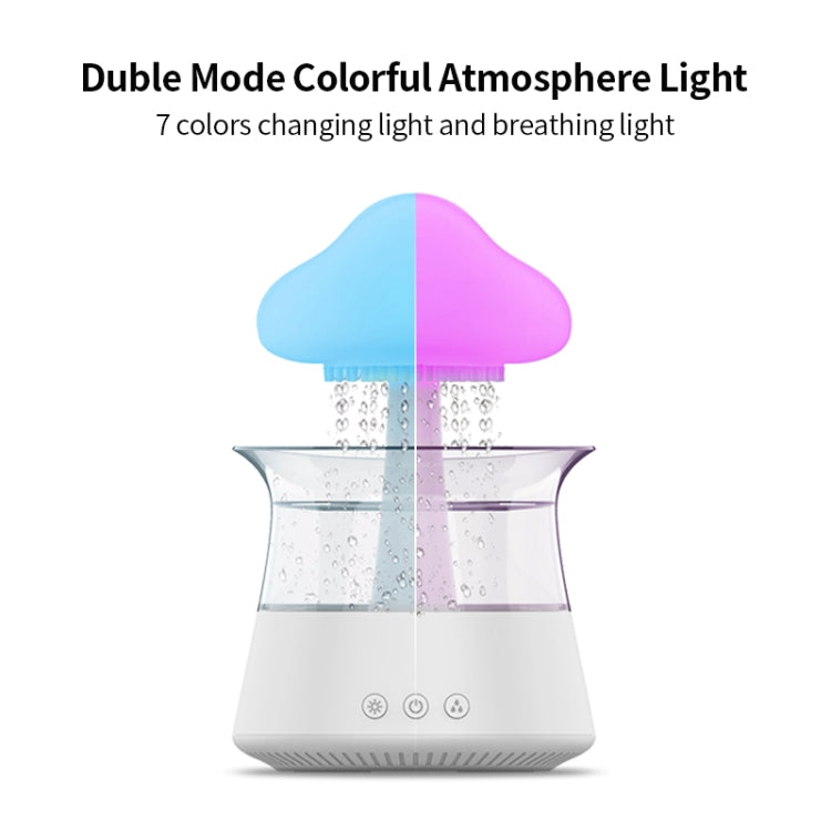 CH06 300ml Rain Humidifier Mushroom Cloud Colorful Night Lamp Aromatherapy Machine, Style: Without Remote Controller(Light Wood Grain) - free shipping - PMC TechLife - Order now!