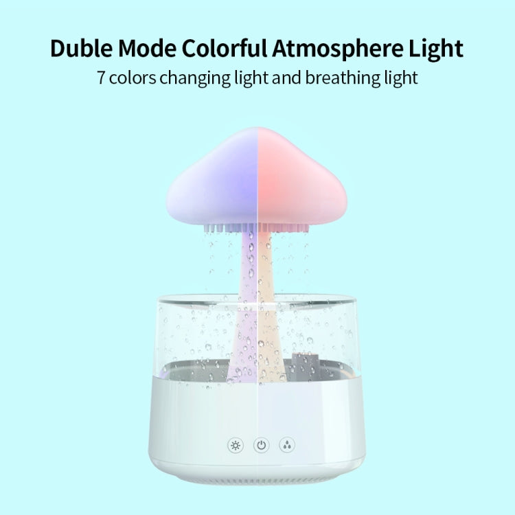 CH08 450ml Rain Humidifier Mushroom Cloud Colorful Night Lamp Aromatherapy Machine, Style: Without Remote Controller(Light Wood Grain) - free shipping - PMC TechLife - Order now!