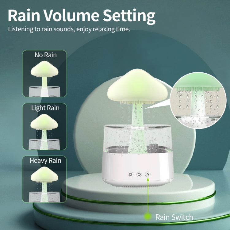 CH08 450ml Rain Humidifier Mushroom Cloud Colorful Night Lamp Aromatherapy Machine, Style: Without Remote Controller(Light Wood Grain) - free shipping - PMC TechLife - Order now!