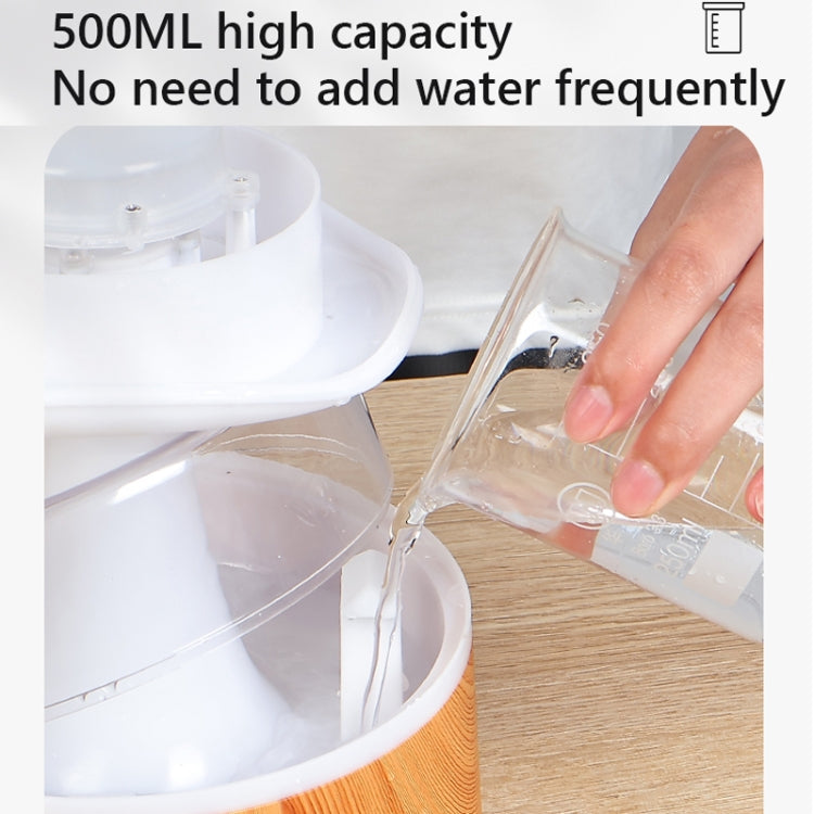 500ml Rain Humidifier Mushroom Cloud Colorful Night Lamp Aromatherapy Machine With Remote Control, Style: USB Direct Plug(Wood Grain) - free shipping - PMC TechLife - Order now!