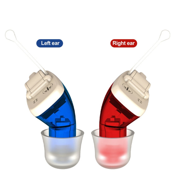 AN127 Invisible In-Ear Hearing Aid Sound Amplifier For The Elderly And Hearing Impaired(Blue Left Ear)