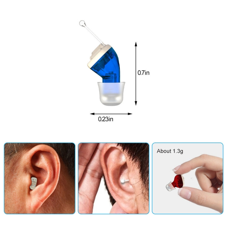 AN127 Invisible In-Ear Hearing Aid Sound Amplifier For The Elderly And Hearing Impaired(Black Left Ear)