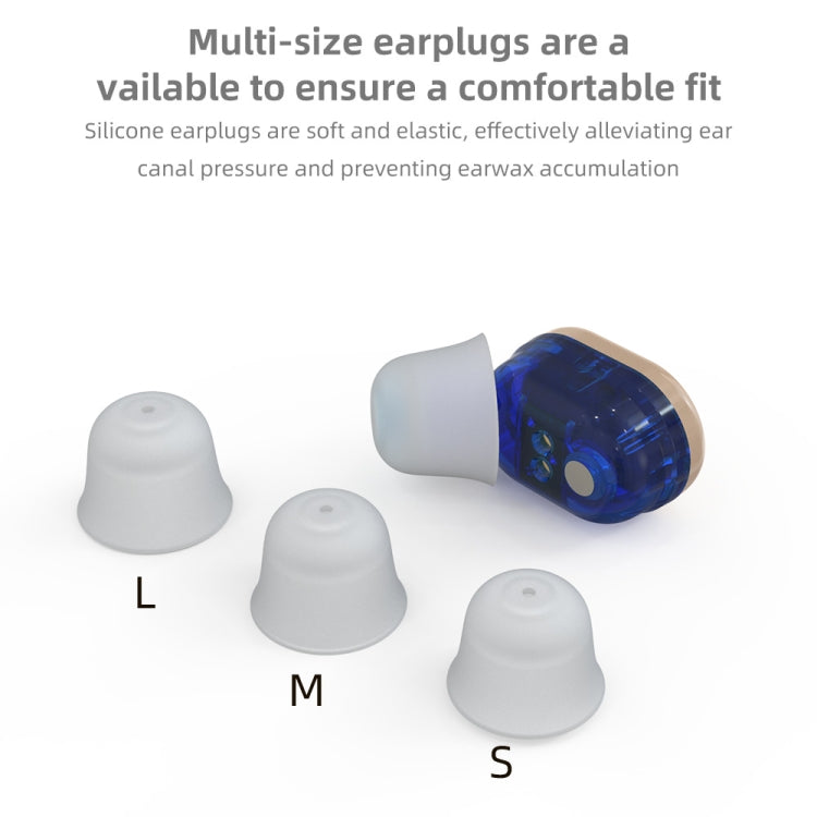 USB Charging Mini In-Ear Elderly Hearing Aid Stealth Sound Amplifier(Red and Blue) - Hearing Aids by PMC TechLife | Online Shopping South Africa | PMC TechLife