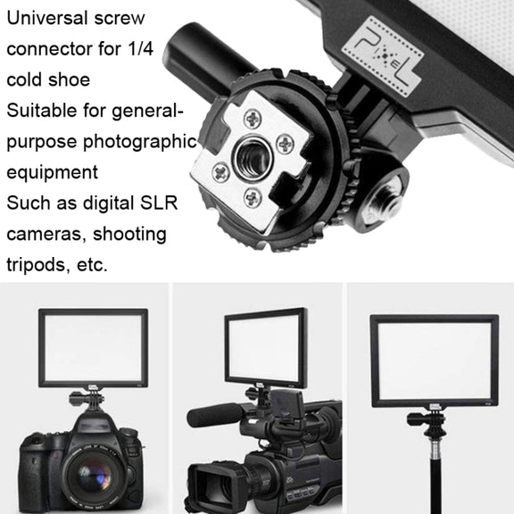 Pixel P50 Dual Color Temperature Flat Panel Fill Light 45W Soft Outdoor Shooting Fill Light For Straight Photography(Lamp+EU Plug Adapter)