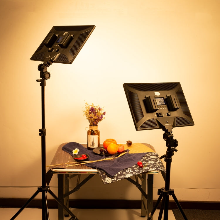 Pixel P50 Dual Color Temperature Flat Panel Fill Light 45W Soft Outdoor Shooting Fill Light For Straight Photography(Lamp+EU Plug Adapter)