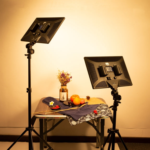 Pixel P50 Dual Color Temperature Flat Panel Fill Light 45W Soft Outdoor Shooting Fill Light For Straight Photography(Lamp+US Plug Adapter)
