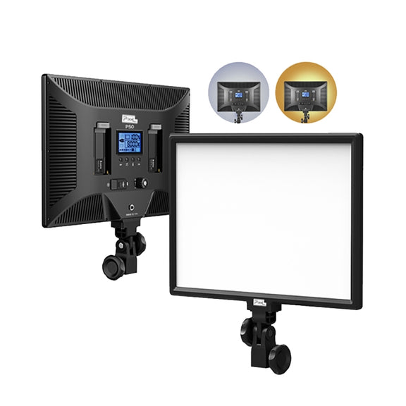 Pixel P50 Dual Color Temperature Flat Panel Fill Light 45W Soft Outdoor Shooting Fill Light For Straight Photography(Lamp+US Plug Adapter)