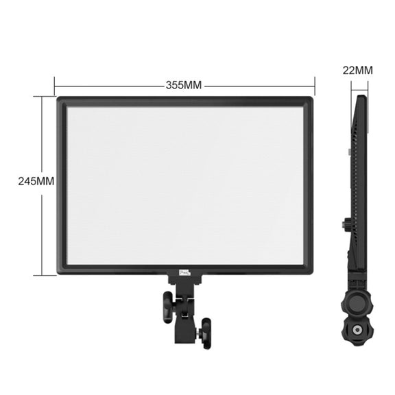 Pixel P50 Dual Color Temperature Flat Panel Fill Light 45W Soft Outdoor Shooting Fill Light For Straight Photography(Lamp+EU Plug Adapter)