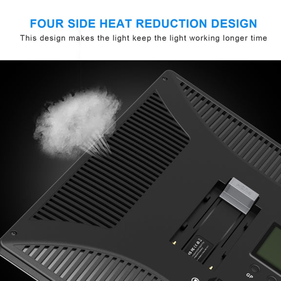 Pixel P50 Dual Color Temperature Flat Panel Fill Light 45W Soft Outdoor Shooting Fill Light For Straight Photography(Lamp+EU Plug Adapter)