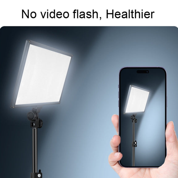 Pixel P50 Dual Color Temperature Flat Panel Fill Light 45W Soft Outdoor Shooting Fill Light For Straight Photography(Lamp+EU Plug Adapter)