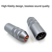 4 Core XLR to 3.5mm Amplifier Balance Female Headphone Adapter