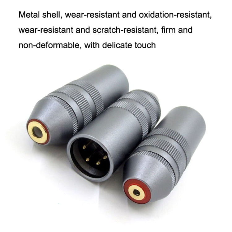 4 Core XLR to 3.5mm Amplifier Balance Female Headphone Adapter