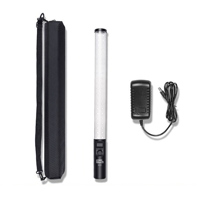 Pixel S24 RGB Fill Light Rod Handheld Portable Color Icelet Outdoor Videos Live Broadcast Studio Camera Stick Lamp(Standard Set+US Plug Adapter)