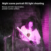Pixel S24 RGB Fill Light Rod Handheld Portable Color Icelet Outdoor Videos Live Broadcast Studio Camera Stick Lamp(Standard Set+US Plug Adapter)
